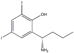 2-((1S)-1-AMINOBUTYL)-4,6-DIIODOPHENOL Struktur