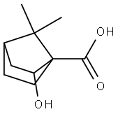 2-HYDROXY-7,7-DIMETHYLBICYCLO[2.2.1]HEPTANE-1-CARBOXYLIC ACID Struktur