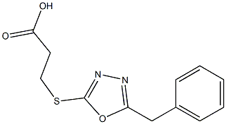 3-[(5-BENZYL-1,3,4-OXADIAZOL-2-YL)THIO]PROPANOIC ACID Struktur