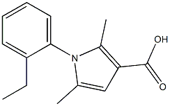 1-(2-ETHYLPHENYL)-2,5-DIMETHYL-1H-PYRROLE-3-CARBOXYLIC ACID Struktur