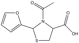 3-ACETYL-2-(2-FURYL)-1,3-THIAZOLIDINE-4-CARBOXYLIC ACID Struktur