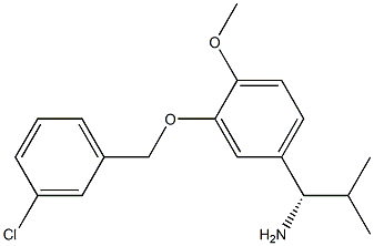 (1S)-1-(3-[(3-CHLOROPHENYL)METHOXY]-4-METHOXYPHENYL)-2-METHYLPROPYLAMINE Struktur