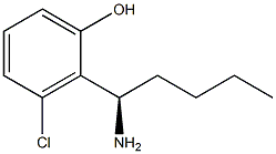 2-((1R)-1-AMINOPENTYL)-3-CHLOROPHENOL Struktur