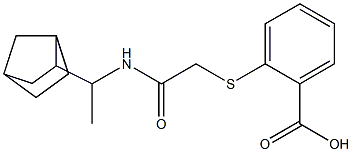 2-[(1-BICYCLO[2.2.1]HEPT-2-YL-ETHYLCARBAMOYL)-METHYLSULFANYL]-BENZOIC ACID Struktur