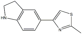 5-(2-METHYL-1,3-THIAZOL-4-YL)INDOLINE Struktur