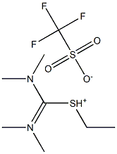 S-ETHYL-N,N,N',N'-TETRAMETHYLISOTHIOURONIUM TRIFLUOROMETHANESULFONATE Struktur