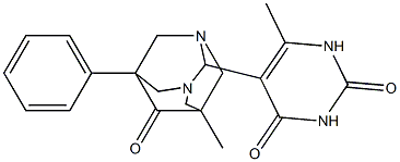 6-METHYL-5-(5-METHYL-6-OXO-7-PHENYL-1,3-DIAZATRICYCLO[3.3.1.1~3,7~]DEC-2-YL)PYRIMIDINE-2,4(1H,3H)-DIONE Struktur