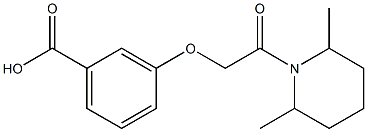 3-[2-(2,6-DIMETHYLPIPERIDIN-1-YL)-2-OXOETHOXY]BENZOIC ACID Struktur