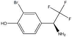 4-((1S)-1-AMINO-2,2,2-TRIFLUOROETHYL)-2-BROMOPHENOL Struktur