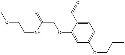 2-(2-FORMYL-5-PROPOXYPHENOXY)-N-(2-METHOXYETHYL)ACETAMIDE Struktur