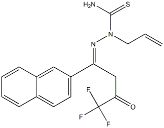 (1E)-4,4,4-TRIFLUORO-1-(2-NAPHTHYL)BUTANE-1,3-DIONE 1-(N-ALLYLTHIOSEMICARBAZONE) Struktur