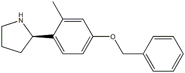 1-((2R)PYRROLIDIN-2-YL)-2-METHYL-4-(PHENYLMETHOXY)BENZENE Struktur