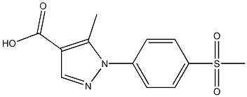 5-METHYL-1-(4-(METHYLSULFONYL)PHENYL)-1H-PYRAZOLE-4-CARBOXYLIC ACID Struktur