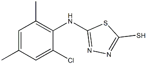 5-[(2-CHLORO-4,6-DIMETHYLPHENYL)AMINO]-1,3,4-THIADIAZOLE-2-THIOL Struktur