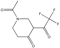 1-ACETYL-3-(TRIFLUOROACETYL)PIPERIDIN-4-ONE Struktur