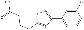 4-[3-(3-CHLOROPHENYL)-1,2,4-OXADIAZOL-5-YL]BUTANOIC ACID Struktur