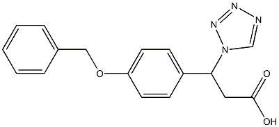 3-[4-(BENZYLOXY)PHENYL]-3-(1H-TETRAAZOL-1-YL)PROPANOIC ACID Struktur