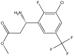 METHYL (3S)-3-AMINO-3-[3-CHLORO-2-FLUORO-5-(TRIFLUOROMETHYL)PHENYL]PROPANOATE Struktur