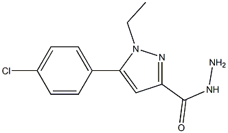 5-(4-CHLOROPHENYL)-1-ETHYL-1H-PYRAZOLE-3-CARBOHYDRAZIDE Struktur