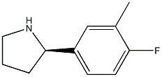 (2R)-2-(4-FLUORO-3-METHYLPHENYL)PYRROLIDINE Struktur