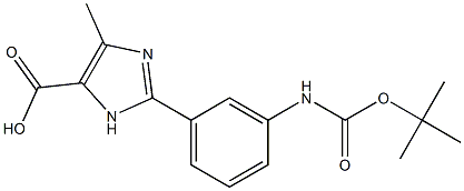 2-(3-TERT-BUTOXYCARBONYLAMINO-PHENYL)-5-METHYL-3H-IMIDAZOLE-4-CARBOXYLIC ACID Struktur