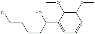 5-CHLORO-1-(2,3-DIMETHOXYPHENYL)-1-PENTANOL Struktur