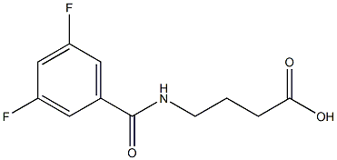 4-[(3,5-DIFLUOROBENZOYL)AMINO]BUTANOIC ACID Struktur