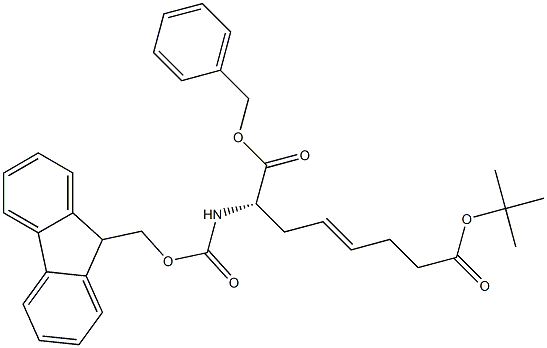 (S)-2-FMOC-AMINO-OCT-4-ENEDIOIC ACID 1-BENZYL ESTER 8-TERT-BUTYL ESTER Struktur