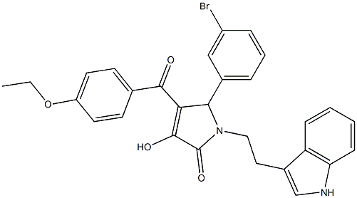 1-(2-(1H-INDOL-3-YL)ETHYL)-5-(3-BROMOPHENYL)-4-(4-ETHOXYBENZOYL)-3-HYDROXY-1H-PYRROL-2(5H)-ONE Struktur