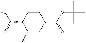 CIS-1-N-BOC-3-METHYL-PIPERIDINE-4-CARBOXYLIC ACID Struktur