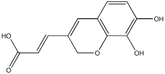 (2E)-3-(7,8-DIHYDROXY-2H-CHROMEN-3-YL)ACRYLIC ACID Struktur