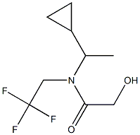 N-(1-CYCLOPROPYLETHYL)-2-HYDROXY-N-(2,2,2-TRIFLUOROETHYL)ACETAMIDE Struktur