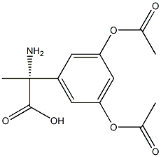 (2R)-2-AMINO-2-(3,5-DIACETYLOXYPHENYL)PROPANOIC ACID Struktur