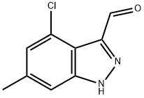 4-CHLORO-6-METHYL-3-(1H)INDAZOLE CARBOXALDEHYDE Struktur