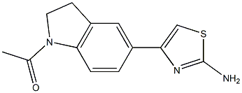 4-(1-ACETYL-2,3-DIHYDRO-1H-INDOL-5-YL)-1,3-THIAZOL-2-AMINE Struktur