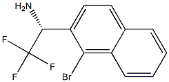 (1R)-1-(1-BROMO(2-NAPHTHYL))-2,2,2-TRIFLUOROETHYLAMINE Struktur