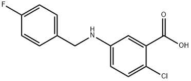 2-CHLORO-5-((4-FLUOROBENZYL)AMINO)BENZOIC ACID Struktur