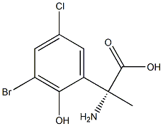 (2R)-2-AMINO-2-(3-BROMO-5-CHLORO-2-HYDROXYPHENYL)PROPANOIC ACID Struktur