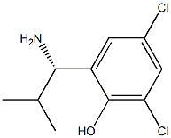 2-((1S)-1-AMINO-2-METHYLPROPYL)-4,6-DICHLOROPHENOL Struktur
