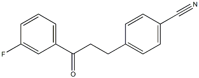 3'-FLUORO-3-(4-CYANOPHENYL)PROPIOPHENONE Struktur