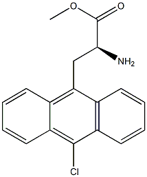METHYL (2S)-2-AMINO-3-(10-CHLORO(9-ANTHRYL))PROPANOATE Struktur