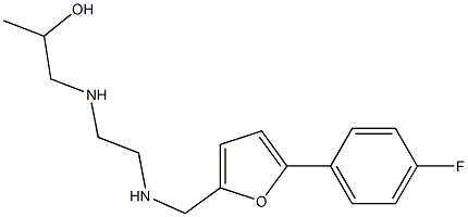 1-((2-(((5-(4-FLUOROPHENYL)-2-FURYL)METHYL)AMINO)ETHYL)AMINO)PROPAN-2-OL Struktur