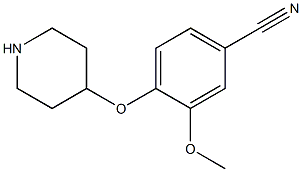 3-METHOXY-4-(PIPERIDIN-4-YLOXY)-BENZONITRILE Struktur