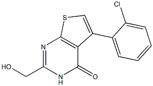 5-(2-CHLOROPHENYL)-2-(HYDROXYMETHYL)THIENO[2,3-D]PYRIMIDIN-4(3H)-ONE Struktur