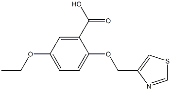 5-ETHOXY-2-(1,3-THIAZOL-4-YLMETHOXY)BENZOIC ACID Struktur