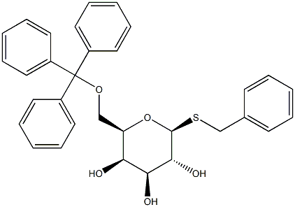 BENZYL 6-O-TRITYL-1-THIO-BETA-D-GALACTOPYRANOSIDE Struktur