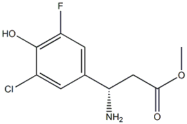 METHYL (3S)-3-AMINO-3-(3-CHLORO-5-FLUORO-4-HYDROXYPHENYL)PROPANOATE Struktur