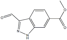 3-FORMYL-6-INDAZOLECARBOXYLIC ACID METHYL ESTER Struktur