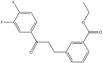 3-(3-CARBOETHOXYPHENYL)-3',4'-DIFLUOROPROPIOPHENONE Struktur