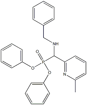 [BENZYLAMINO-(6-METHYLPYRIDIN-2-YL)METHYL]PHOSPHONIC ACID DIPHENYL ESTER Struktur